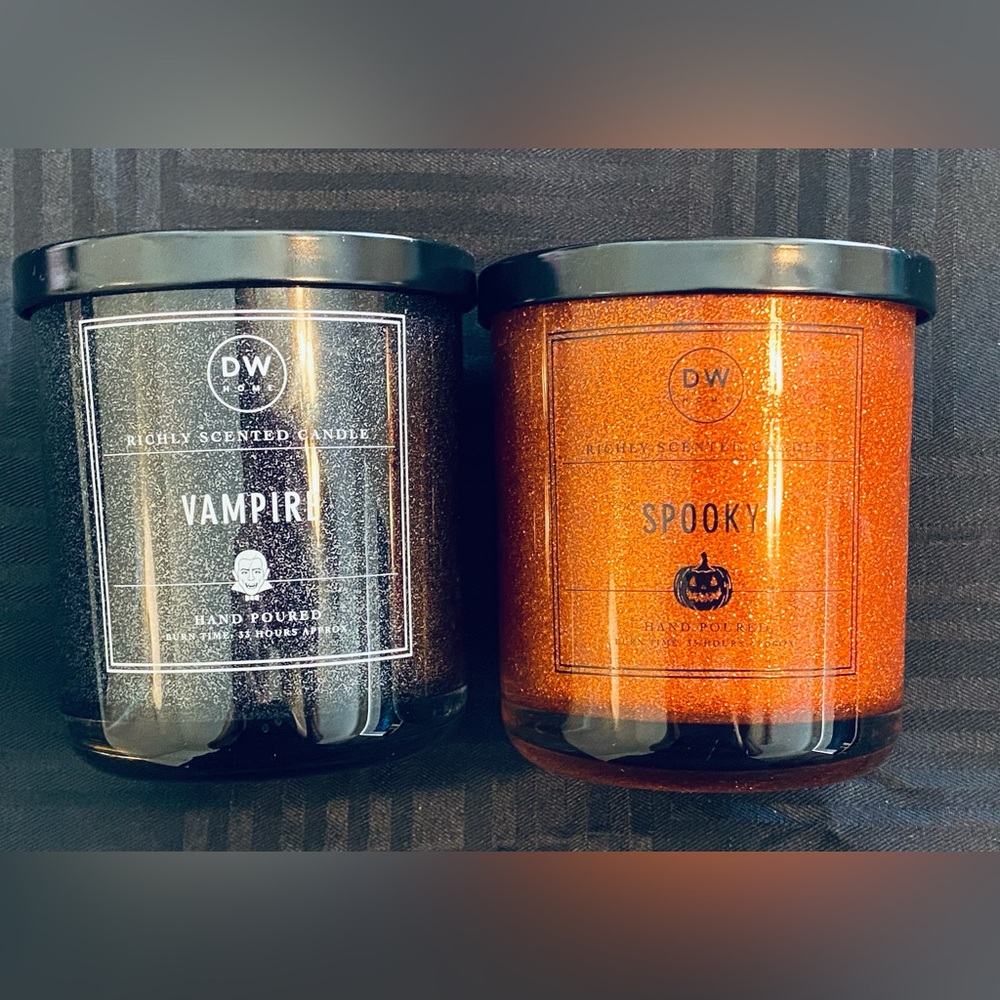 DW Home Vampire and Spooky Candle Duo - Black and Orange
